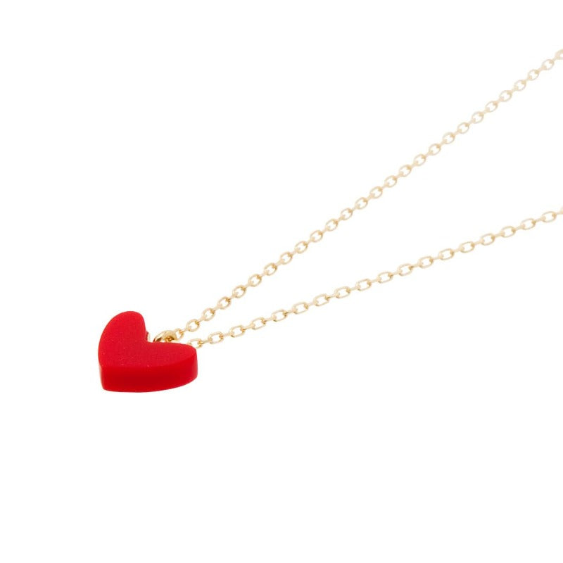 AHKAH Thiran Heart Necklace Red